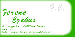 ferenc czekus business card